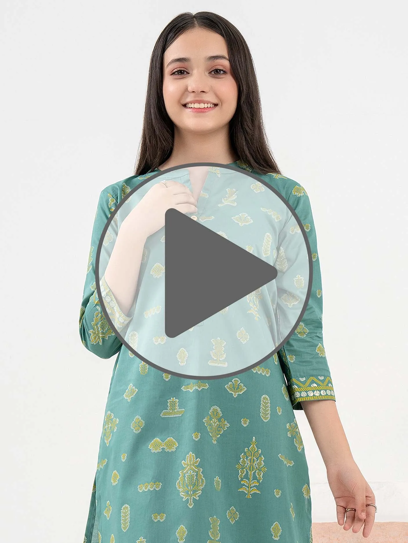 2 Piece Cambric Suit-Embroidered