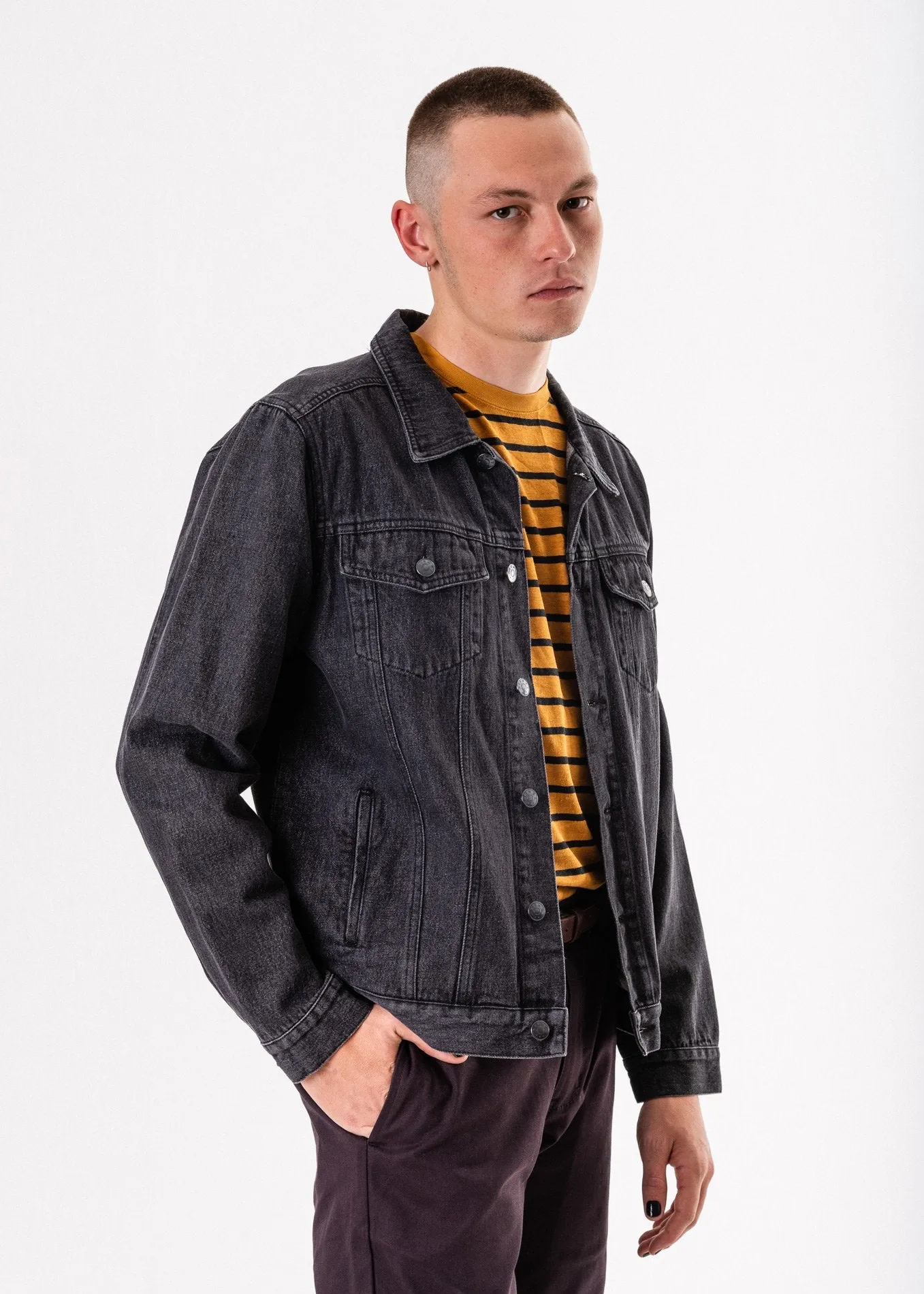 Afends Mens Burning Black - Denim Jacket