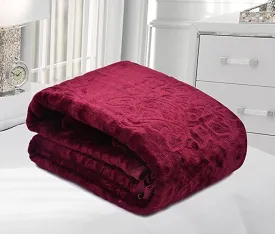 Akarshak Super Soft Mink Single Bed Blanket 500 Tc, 63 X 85 Size - Double Bed, 87 X 85 - Thermal (Wine, Single Bed)