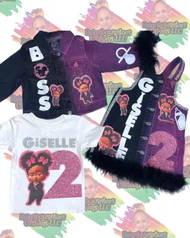 Bossbaby denim dress set