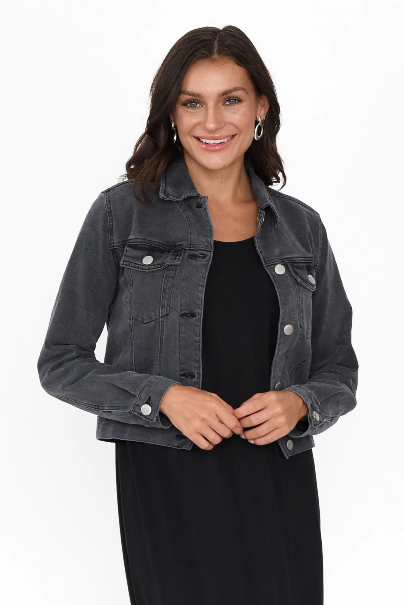 Darcy Washed Black Denim Jacket