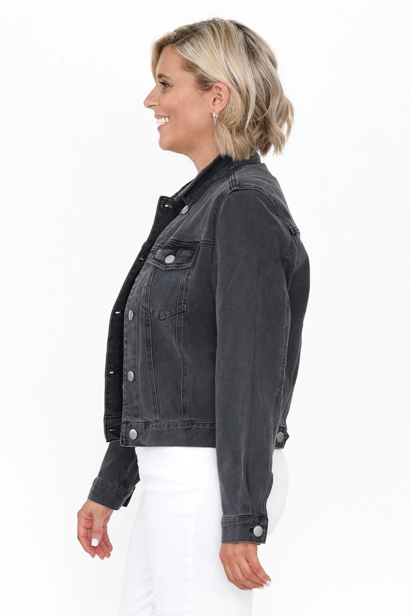 Darcy Washed Black Denim Jacket