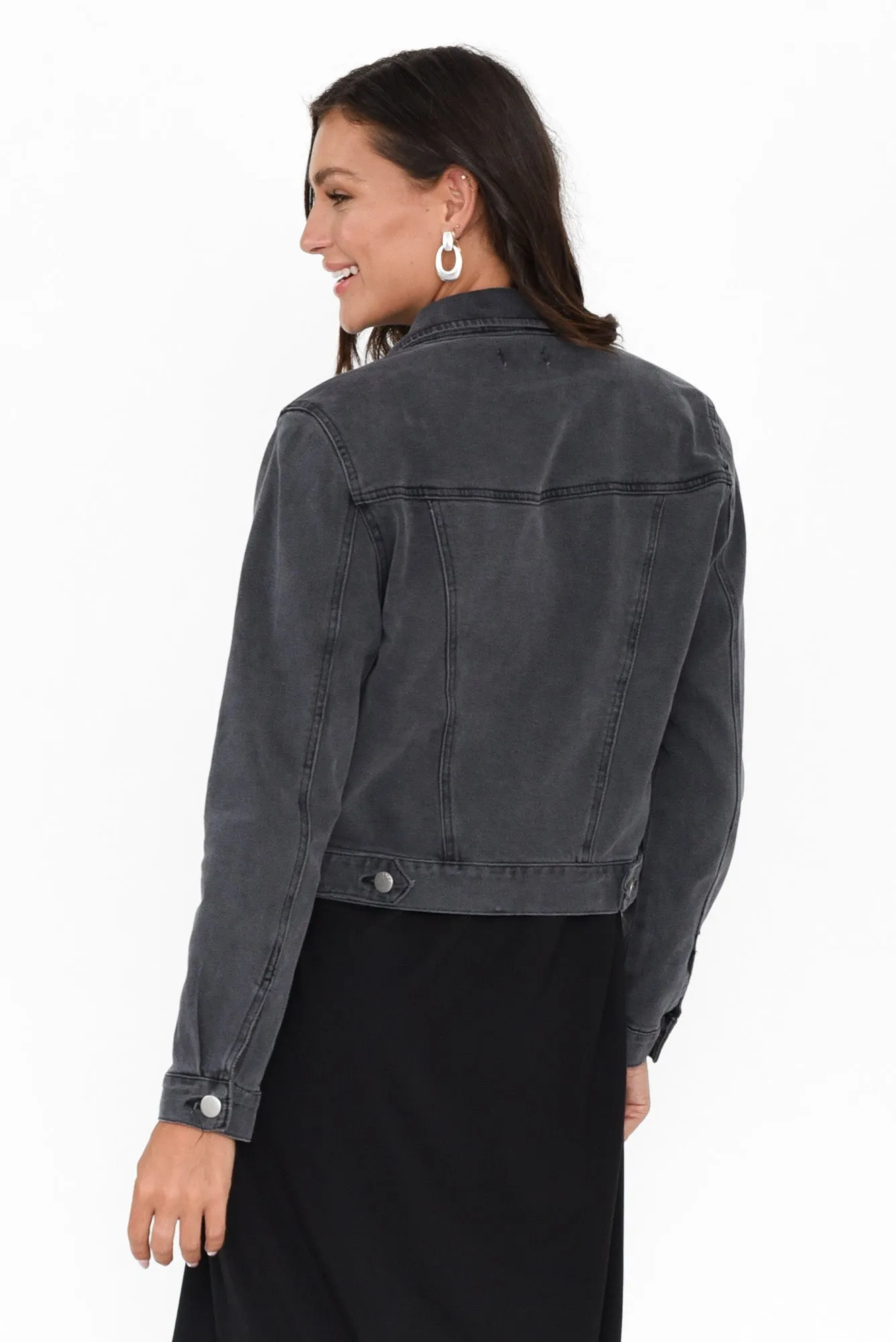 Darcy Washed Black Denim Jacket