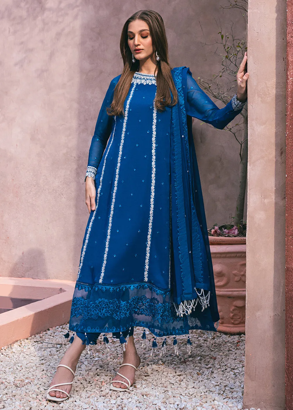 Embroidered Ensembles 3 Pcs by Azure | Radiant Sky
