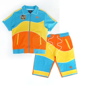 F534 Frost Worldwide Short Set - Blue