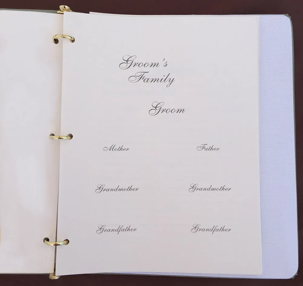 Florence Wedding Memory Book