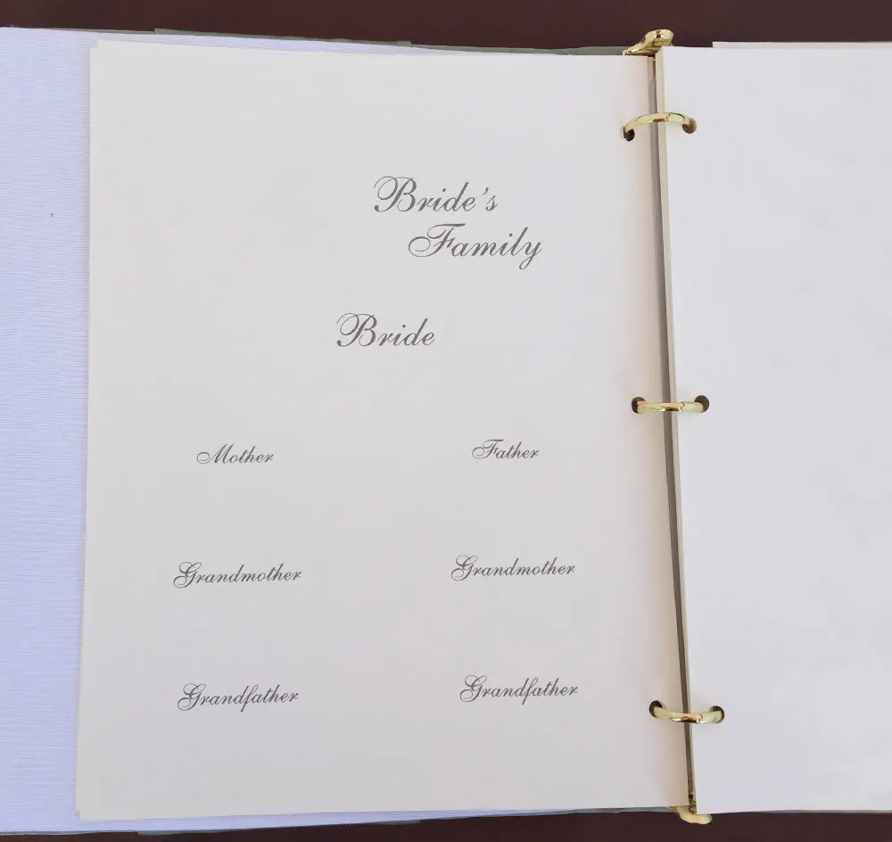 Florence Wedding Memory Book