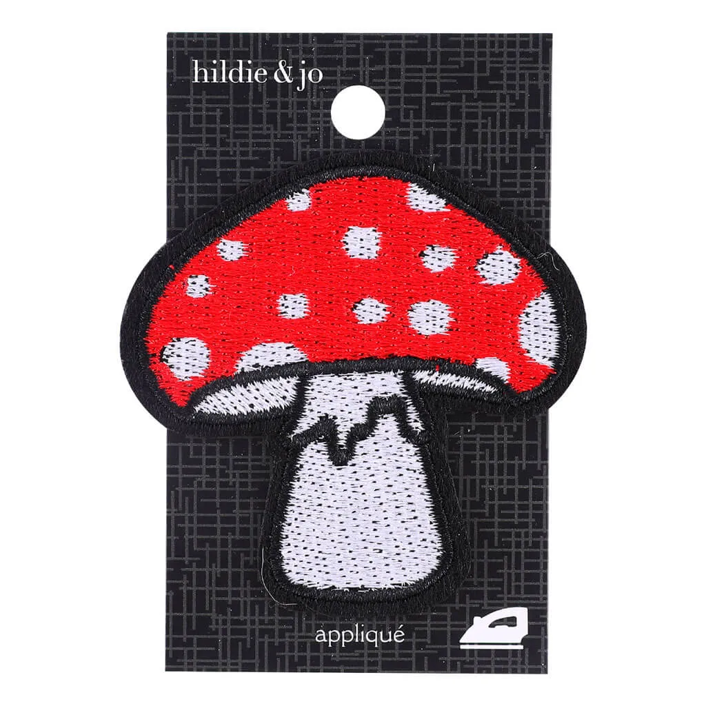 Friend of the Forest Mushroom Iron On Applique 2in