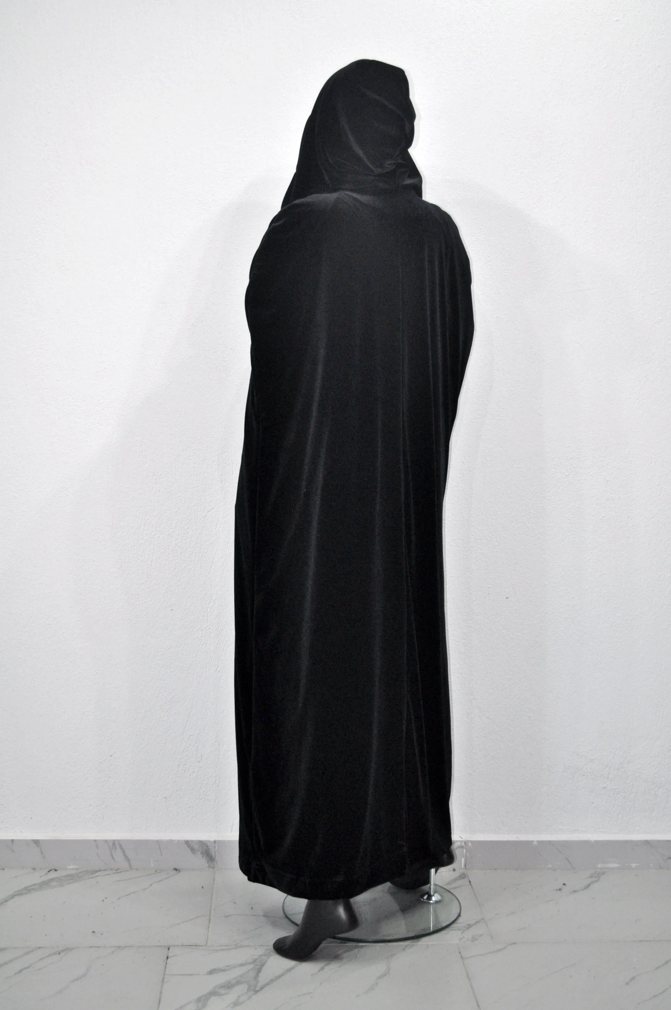 Halloween ! Punk Rave The Vampire's Wife The Crypt Crusader Velvet Cape with Satin Ties-BB940