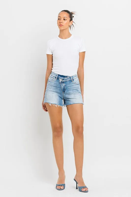 High Rise Criss Cross Shorts