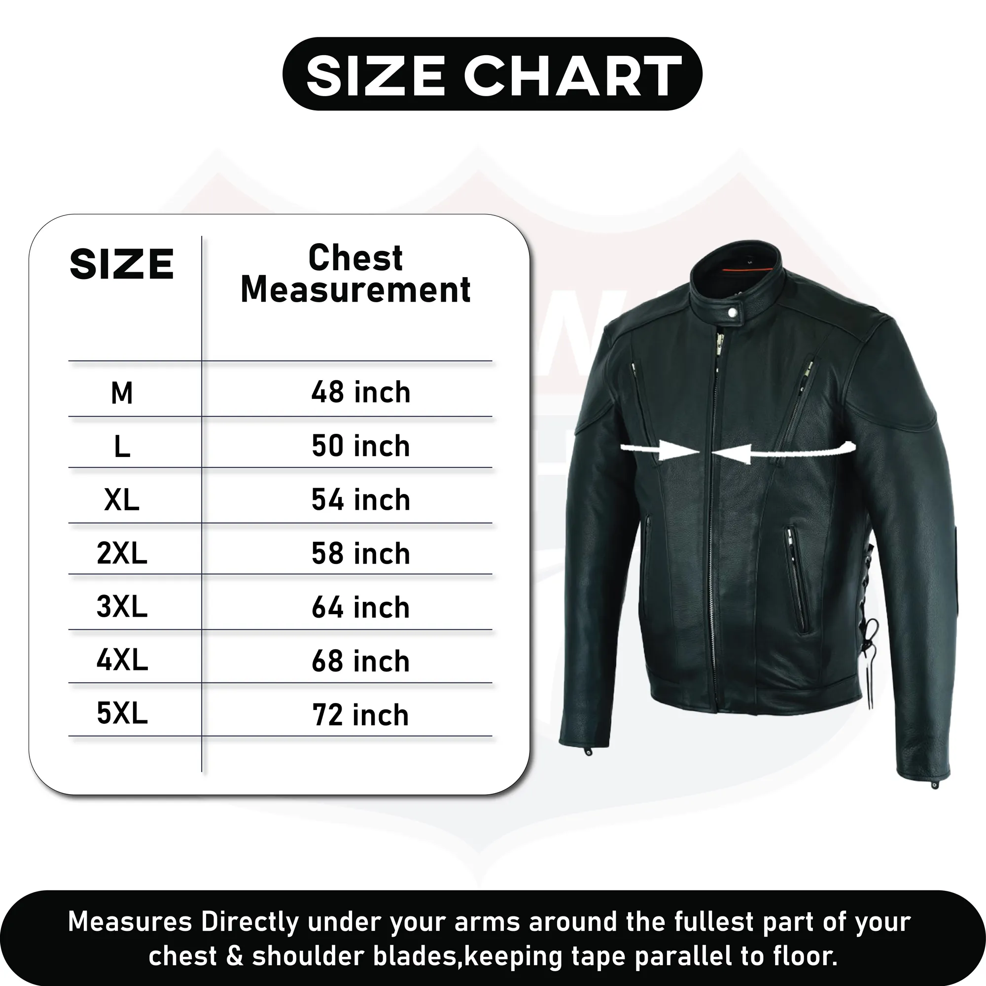 HL10206Tall TALL black vented racer leather motorcycle jacket- (longer sleeve & back length)