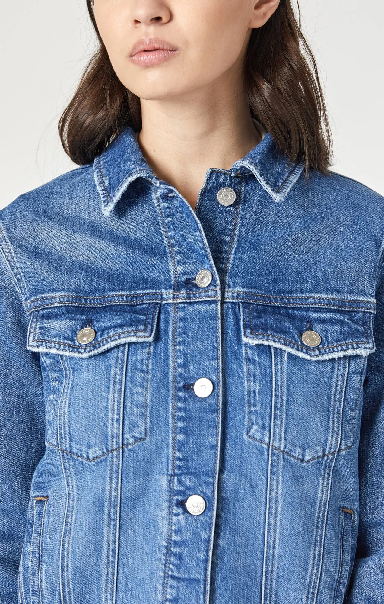 KATY JACKET IN DARK RECYCLED BLUE