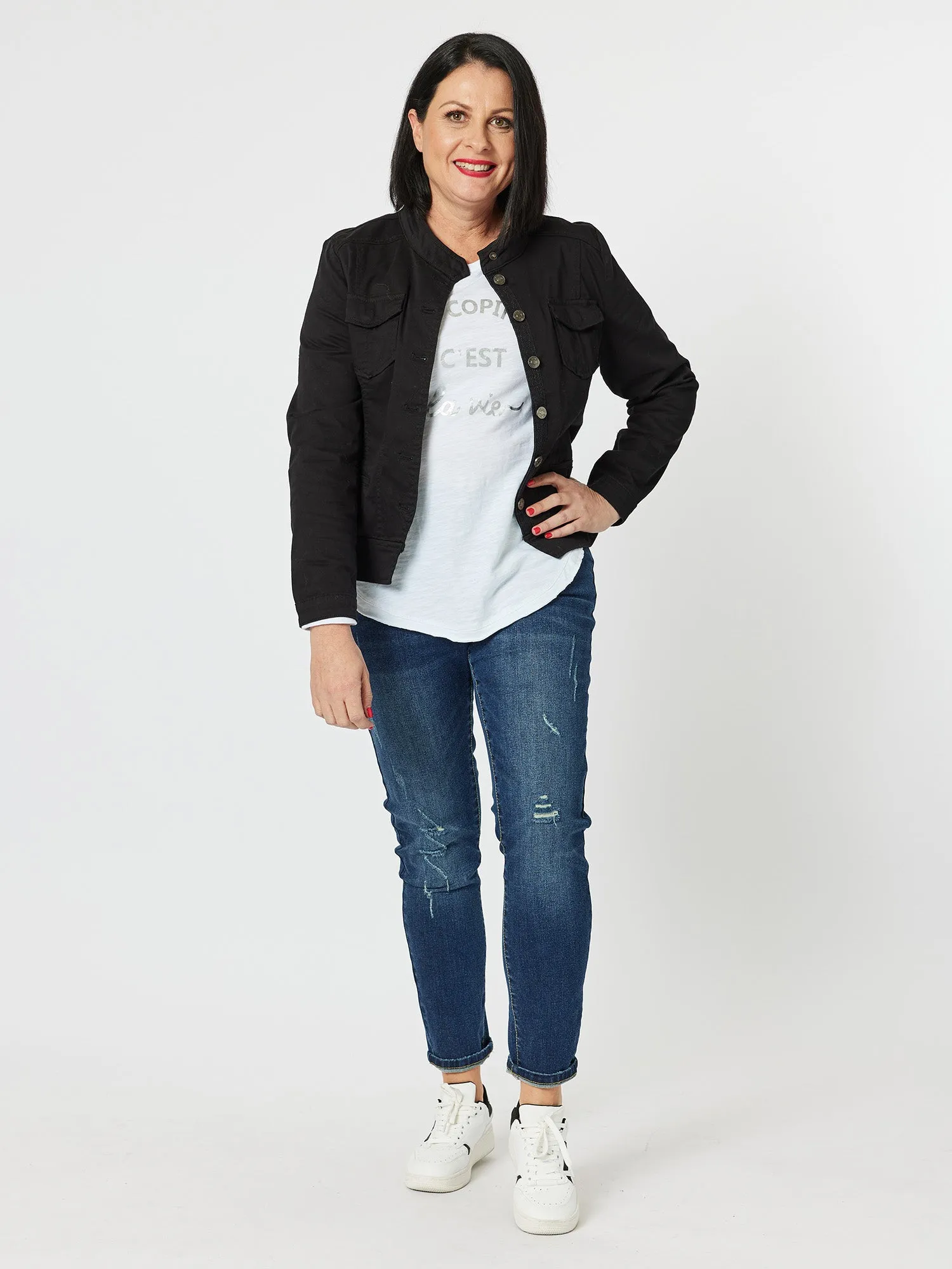 Maggie Denim Jacket - Black