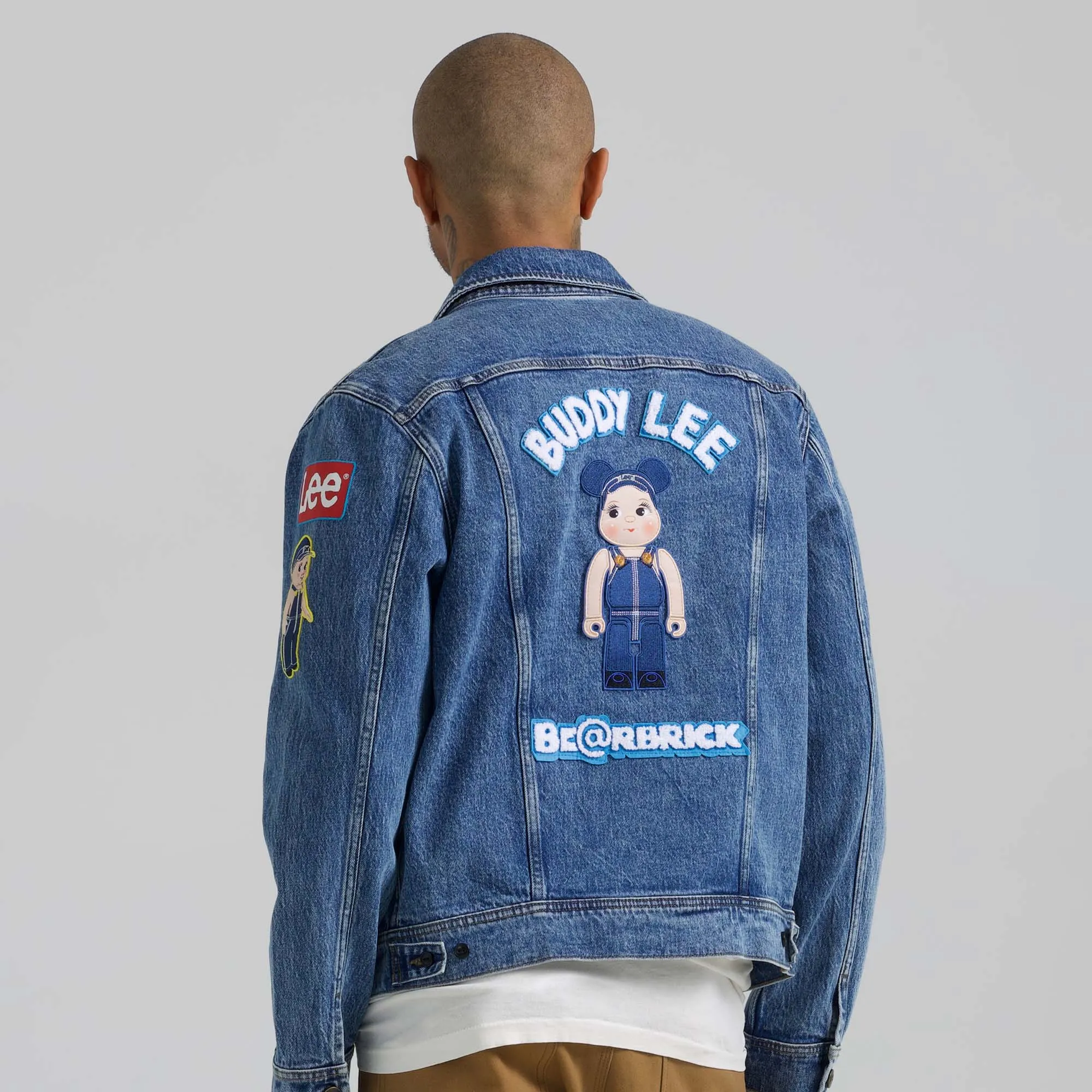 MEN'S Lee X BE@RBRICK Patchwork Rider Denim Jacket