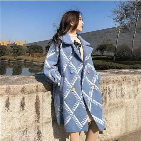 Mid-length Faux Mink Coat Women