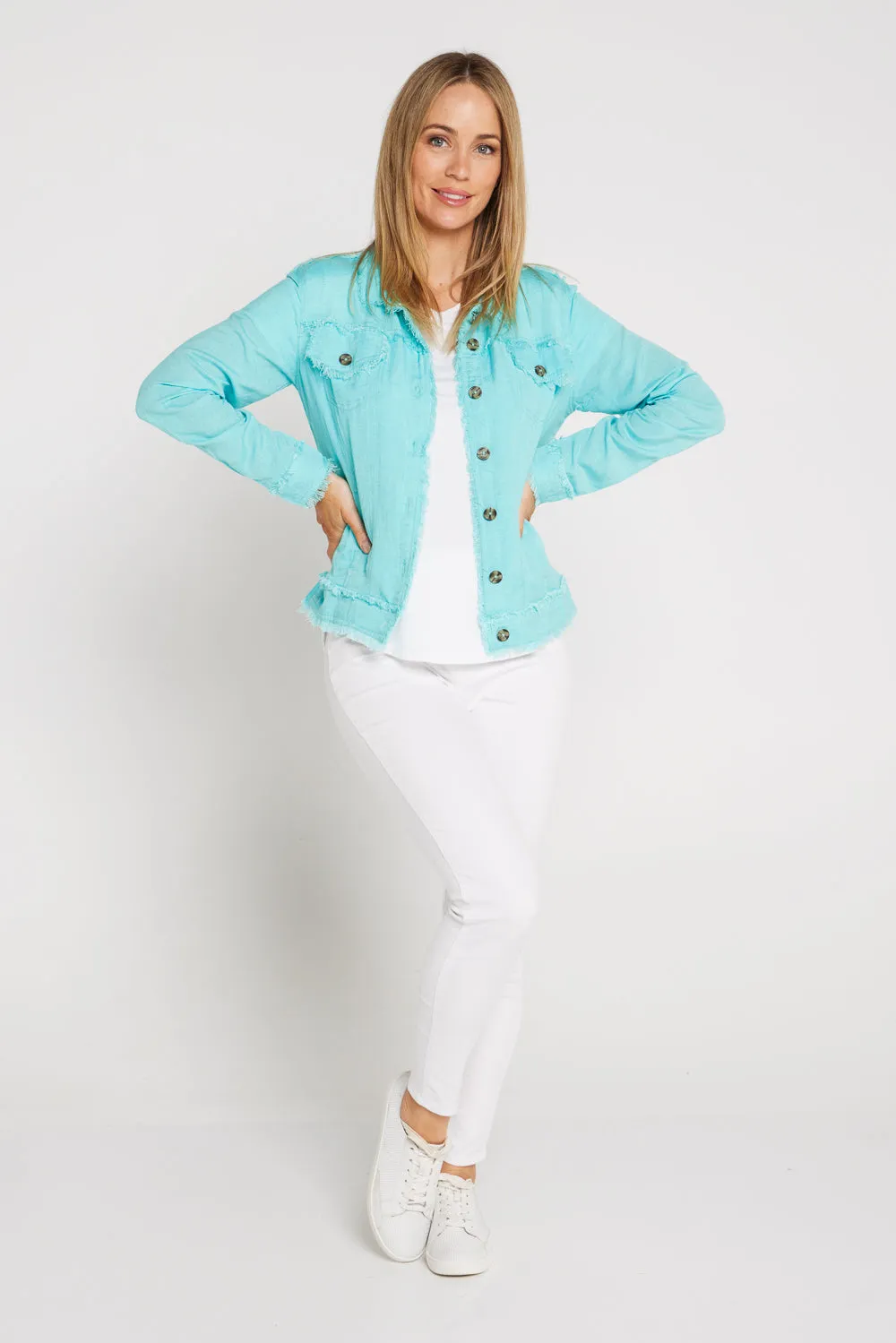 Orientique Essentials Summer Jacket - Aqua