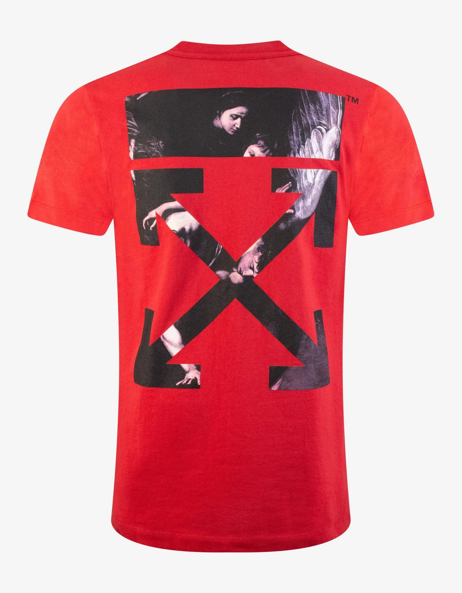 Red Caravaggio Arrows Print T-Shirt