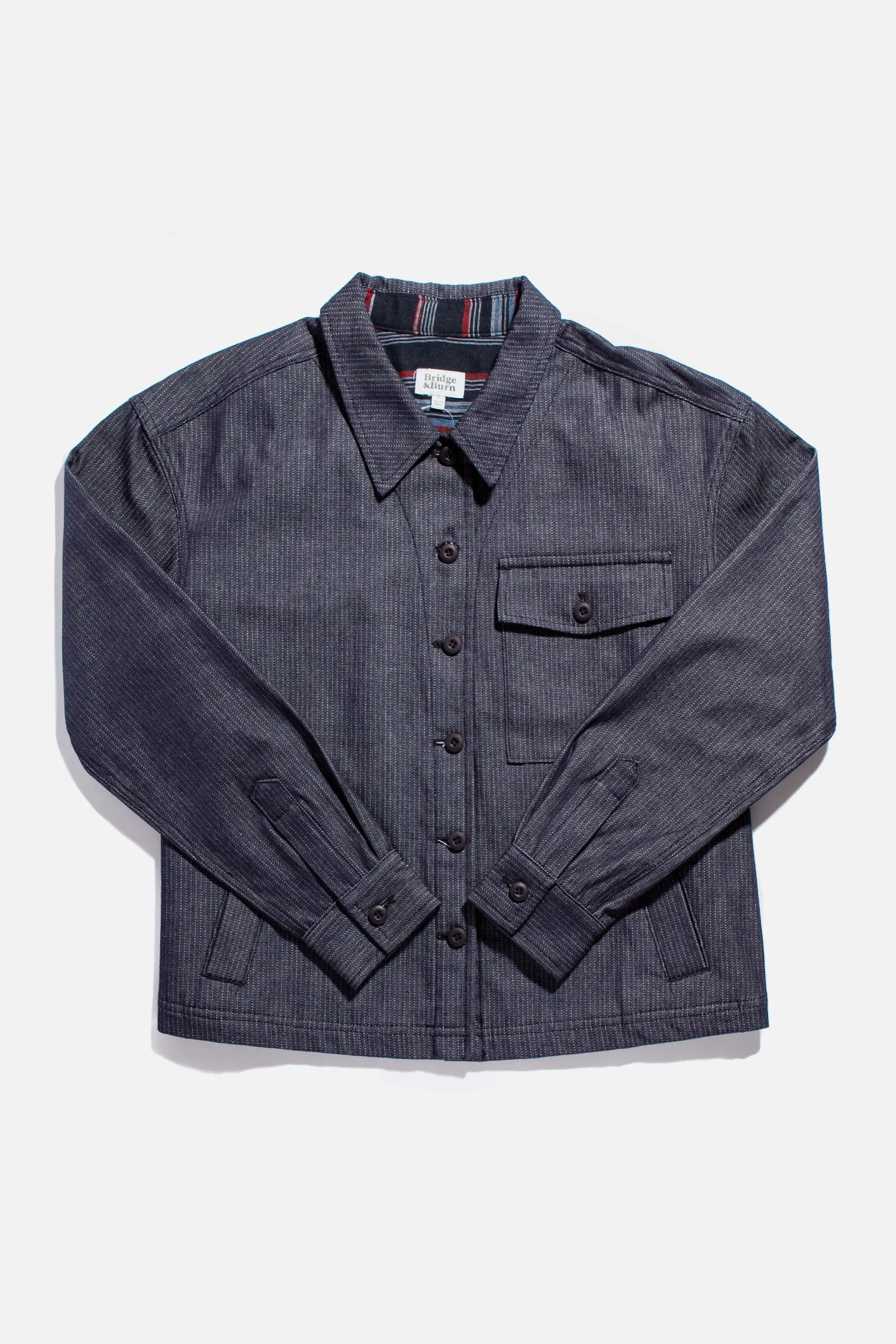 Sierra Shirt Jacket / Denim Pinstripe