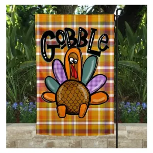 Thanksgiving: Gobble Turkey - Garden Flag