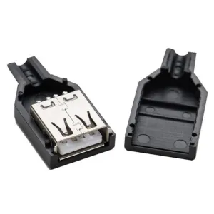 USB 2.0 Type A 4P Male/Female Seat Three Piece Set