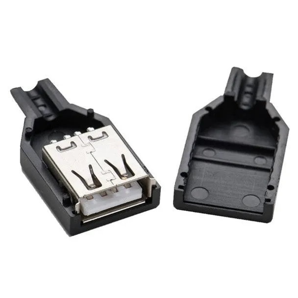 USB 2.0 Type A 4P Male/Female Seat Three Piece Set