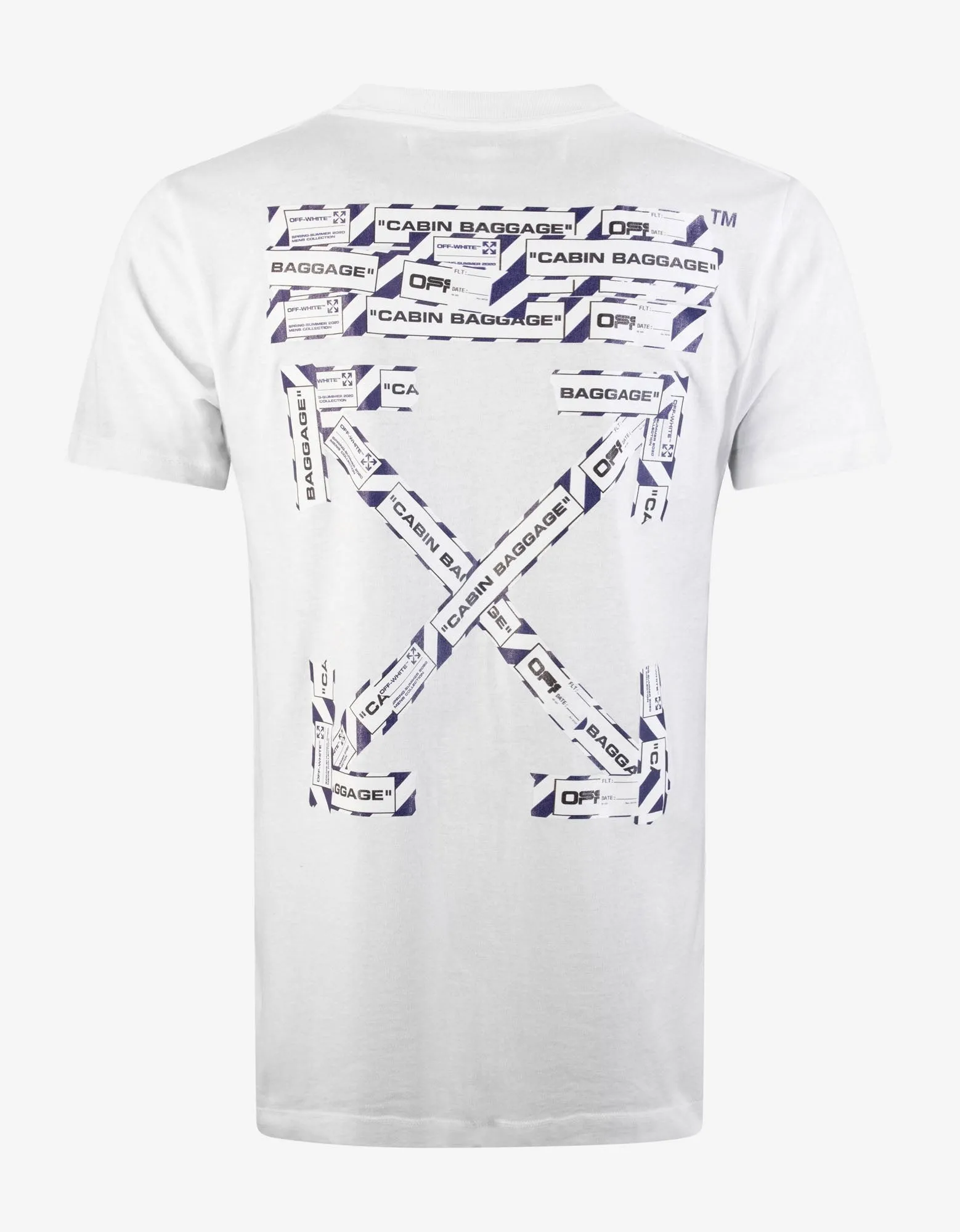 White Airport Tape Arrows Print T-Shirt