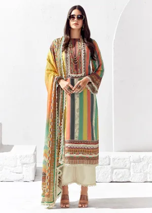 White Multicolor Cotton Lawn Digital Printed Salwar Suit