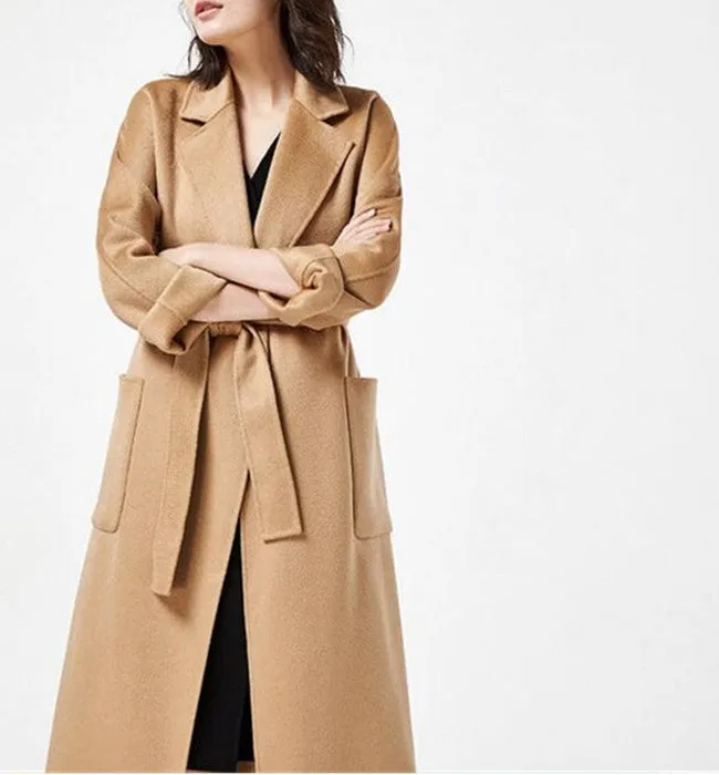 Women Long Wool Coat Double Face Wool coat/1111