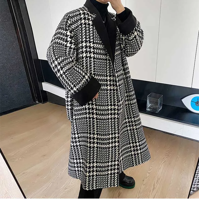 Woolen Double-breasted Mid-length Thickened Coat